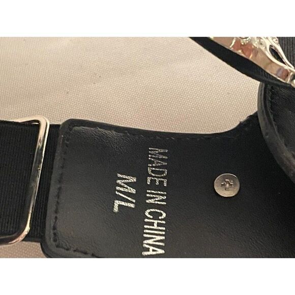 New Leopard Rhinestone stretch belt M/L 28" - 36" - Picture 4 of 5